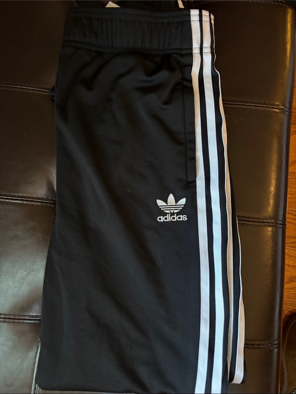 adidas Black Joggers with White Triple Stripes